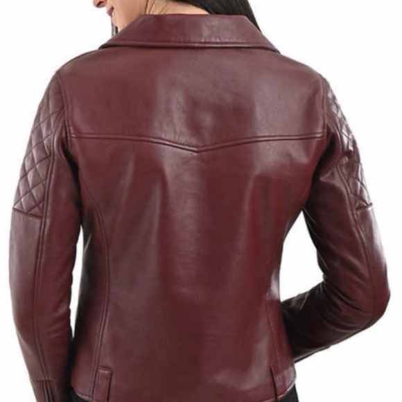 Frye women’s LEATHER  BIKER JACKET - Picture 10 of 11